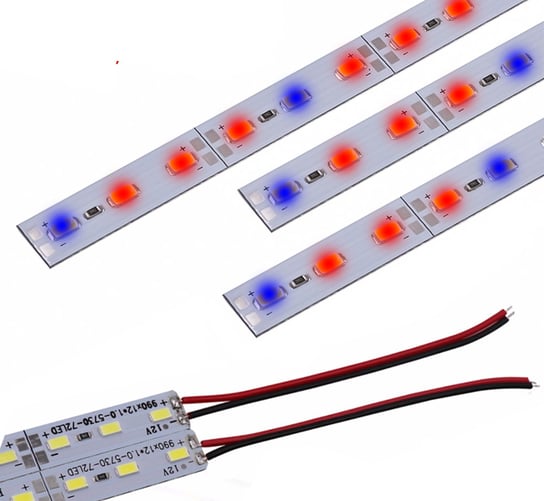 LISTWA TAŚMA LED 50cm 5730 9W 12V PLANT GROW 3:1 leaderLED