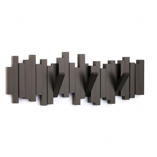 Listwa z pięcioma wieszakami UMBRA Sticks, brązowa, 49,3x18 cm Umbra