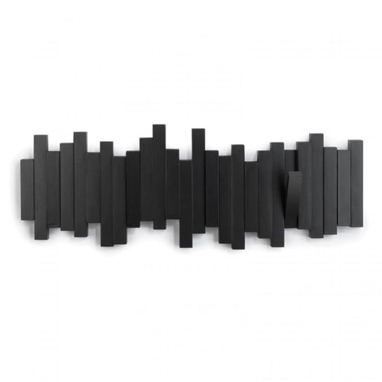 Listwa z pięcioma wieszakami UMBRA Sticks, czarna, 49,3x18 cm Umbra