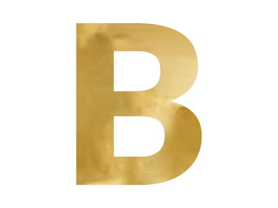 Litera lustrzana ''B'', złoty, 47x60 cm Party Deco