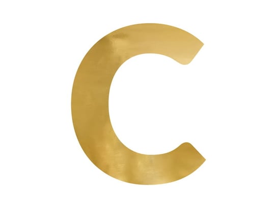 Litera lustrzana ''C'', złoty, 51x61 cm Party Deco