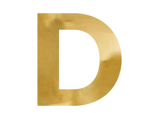 Litera lustrzana ''D'', złoty, 55x60 cm Party Deco