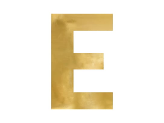Litera lustrzana ''E'', złoty, 40x60 cm Party Deco