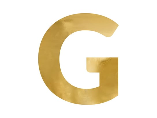 Litera lustrzana ''G'', złoty, 54x61 cm Party Deco