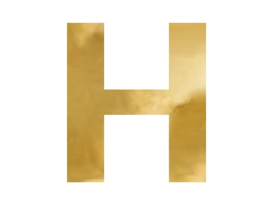 Litera lustrzana ''H'', złoty, 53x60 cm Party Deco