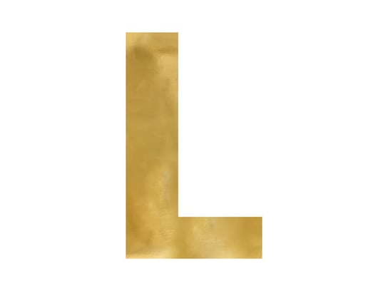 Litera lustrzana ''L'', złoty, 37x60 cm Party Deco