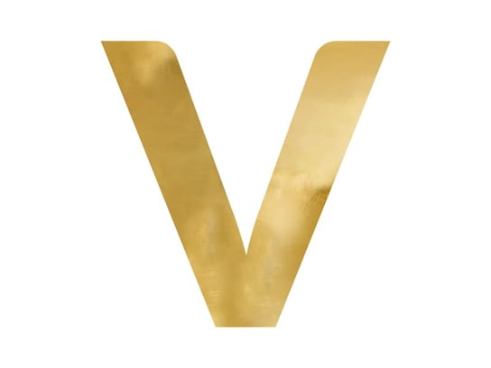 Litera lustrzana ''V'', złoty, 61x60 cm Party Deco