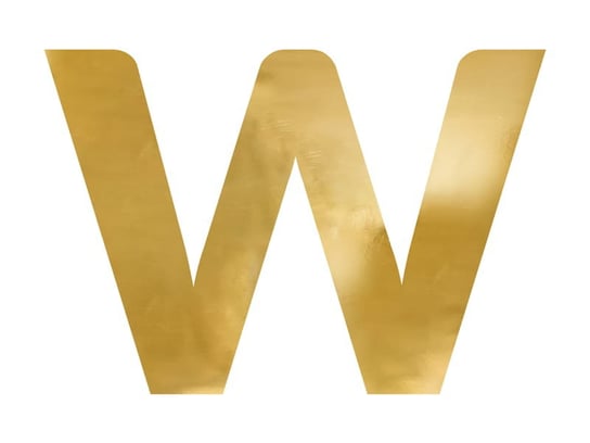 Litera lustrzana ''W'', złoty, 88x60 cm Party Deco