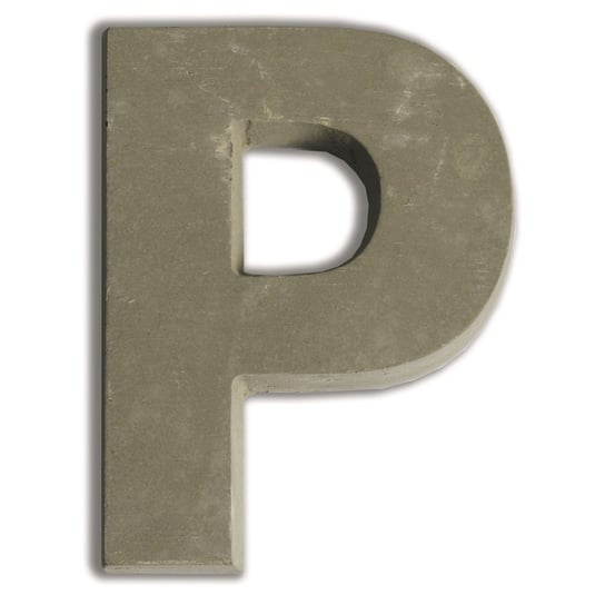 Litera P z betonu Aladine