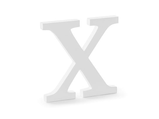 Litera X, biała, 19,5x19 cm PartyDeco