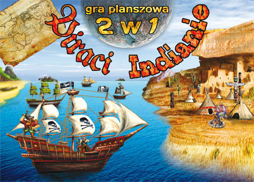 Literat, gra planszowa 2 w 1 Piraci i Indianie Literat