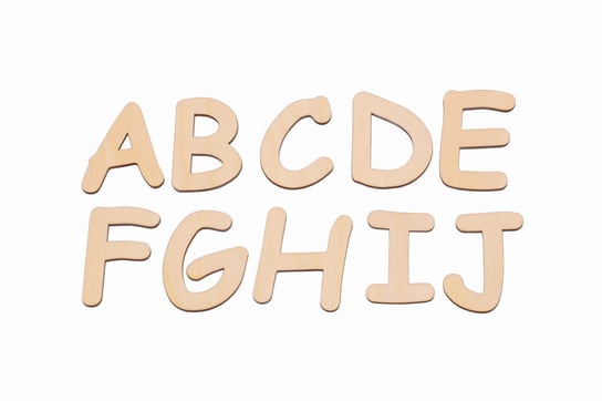 Litery duże ze sklejki alfabet ze sklejki 32 szt. Zabawki Sensoryczne