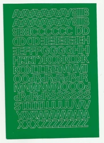 Litery samoprzylepne ART-DRUK 15mm zielone Helvetica 10 arkuszy Art-Druk Artdruk