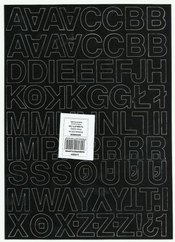 Litery samoprzylepne ART-DRUK 25mm czarne Helvetica 10 arkuszy Art-Druk Artdruk