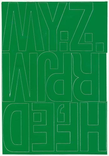 Litery samoprzylepne ART-DRUK 80mm zielone Helvetica 10 arkuszy Art-Druk Artdruk