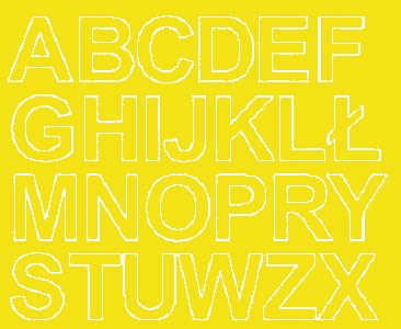 Litery samoprzylepne z połyskiem, żółte, 4 cm Drago