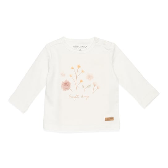 Little Dutch T-shirt z długim rękawem Flowers Natural 68cm CL21121700 Little Dutch