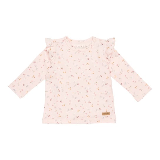 Little Dutch T-shirt z długim rękawem i falbanką Little Pink Flowers 62cm CL20621455 Little Dutch