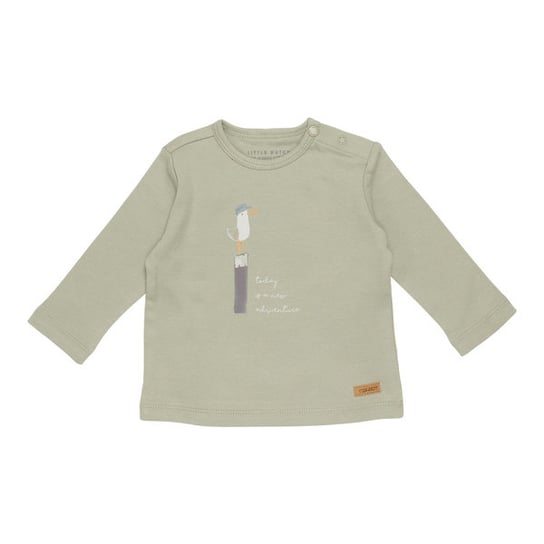 Little Dutch T-Shirt Z Długim Rękawem Seagulls Olive 68Cm Cl21121611 Little Dutch