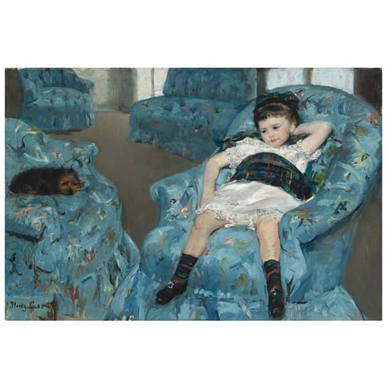 Little Girl In A Blue Armchair - Cassatt 50x70 Legendarte