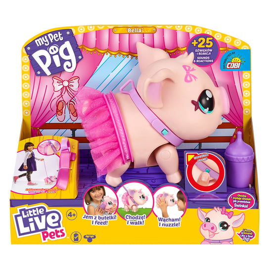 Little Live Pets, interaktywna świnka Baletnica, MO-26384 Little Live Pets