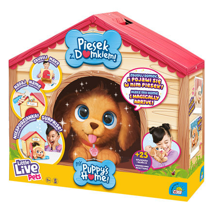 Little Live Pets, Piesek interaktywny z domkiem, 26477 Little Live Pets