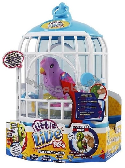 Little Live Pets, zabawka interaktywna Papużka w klatce Bella Little Live Pets