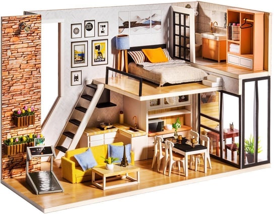 Little Story, składany drewniany domek 3D Claudia's Apartment Little Story