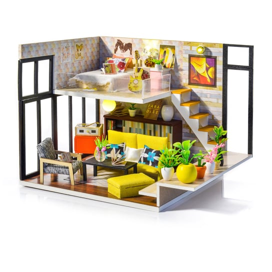 LITTLE STORY Składany Drewniany Domek Model Puzzle 3D Alexis Apartment Little Story
