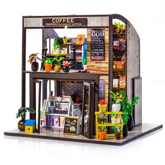 LITTLE STORY Składany Drewniany Model Puzzle 3D DIY Corner Grocery Store Little Story