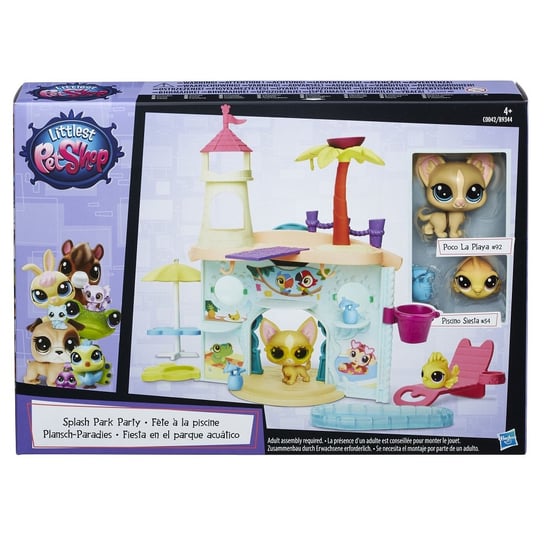 Littlest Pet Shop, figurki Zwierzakowe miejsca, Zestaw Wodny Park Rozrywki Hasbro