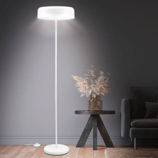 LIVARNO home Lampa podłogowa z LED, matowa biel, Livarno