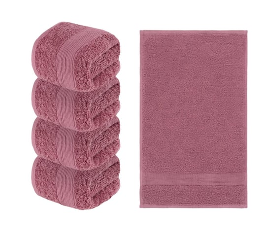 Livarno Home Ręcznik do rąk frotte 30 x50 cm, 4 sztuki (Różowy) Livarno