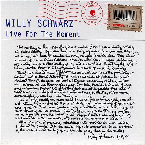 Live For The Moment Willy Schwarz