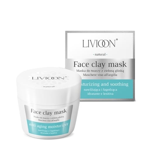 Livioon, Natural, maska do twarzy z zieloną glinką, 50 ml Livioon