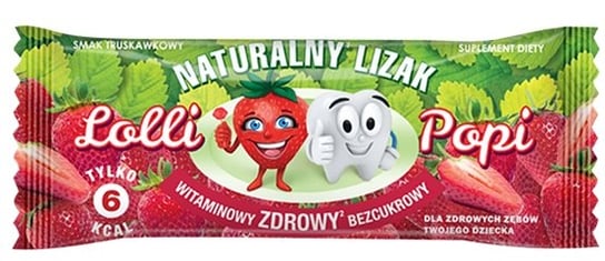 Lizak dla dzieci LOLLI POPI truskawkowy 1 szt. Inny producent