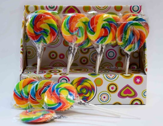 Lizaki Kolorowe Lollipop - Paczka 20 sztuk o wadze 600g ABC MASK