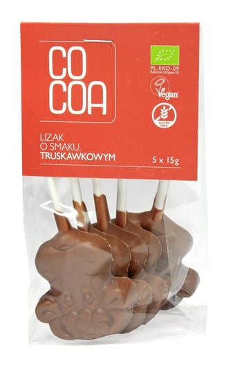 LIZAKI O SMAKU TRUSKAWKOWYM BEZGLUTENOWE BIO (5 x 15 g) 75 g - COCOA Cocoa
