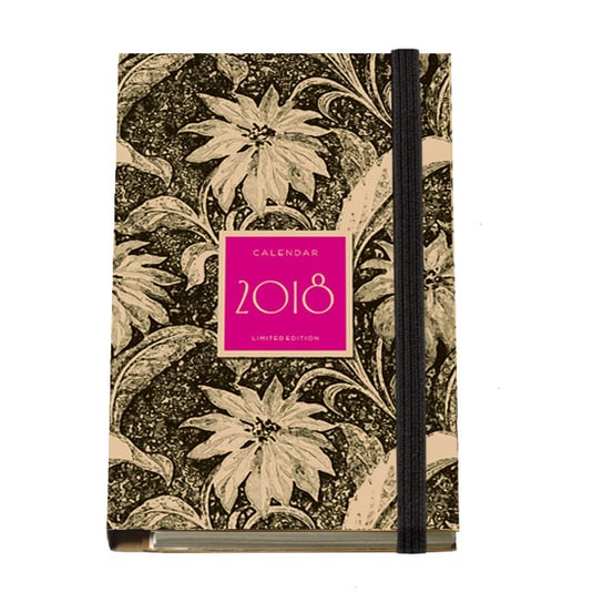 Lizard, kalendarz książkowy 2018, format B6, Eco Flowers Lizard