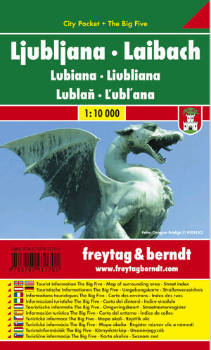 Ljubljana city pocket. Mapa 1:10 000 Freytag & Berndt