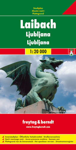 Ljubljana. Mapa 1:20 000 Freytag & Berndt