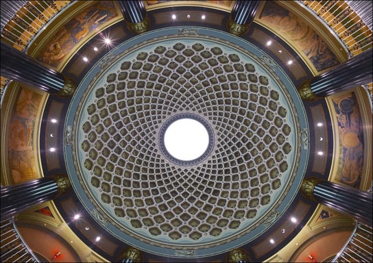 Lobby ceiling, U.S. Custom House, Philadelphia, Pennsylvania., Carol Highsmith - plakat 100x70 cm Galeria Plakatu