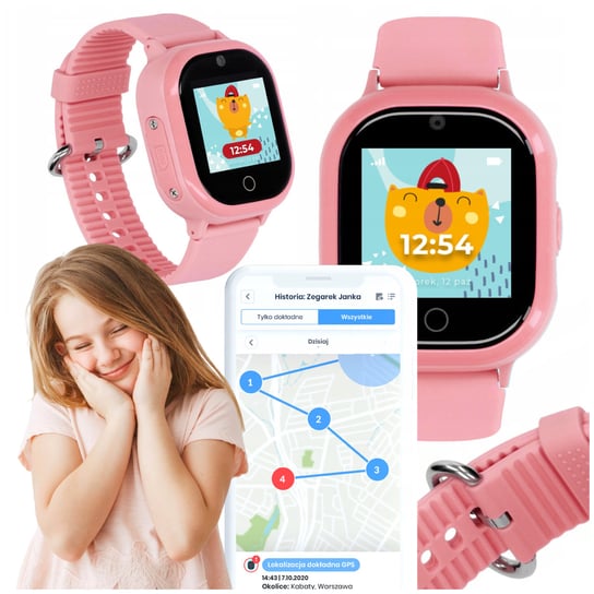 Locon Watch Lite — Wodoodporny Smartwatch GPS dla dziecka z nielimitowanymi połączeniami telefonicznymi Bezpieczna Rodzina