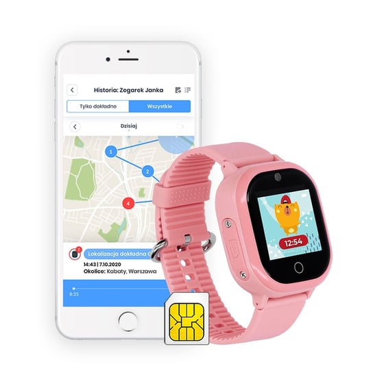 Locon Watch Lite — Wodoodporny Zegarek GPS dla dziecka z nielimitowanymi połączeniami telefonicznymi Locon