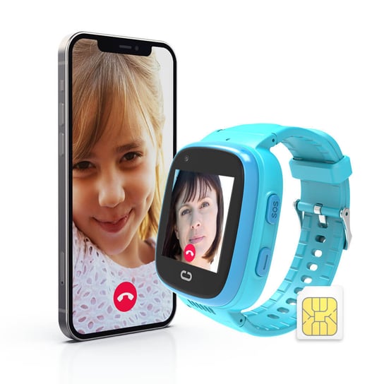 Locon Watch Video — Wielofunkcyjny Smartwatch dla dzieci z funkcją wideorozmowy, GPS Bezpieczna Rodzina