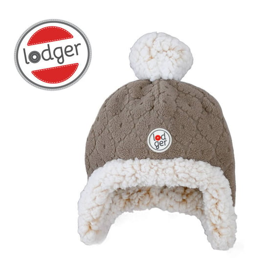 Lodger, Dwuwarstwowa Zimowa Czapeczka Z Polaru, Brązowa, Fleece Buffalo, 0-3 M Lodger