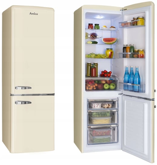 Lodówka Amica Fk2965.3Gaa Retro Beżowa Amica