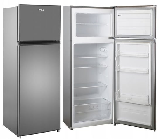 Lodówka dwudrzwiowa Vivax DD-207S wysokość 143cm CHŁODZIARKO POJEMNA Vivax
