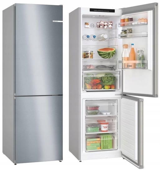 Lodówka Nofrost Bosch Kgn362Idf 186Cm 321L Srebrna Bosch