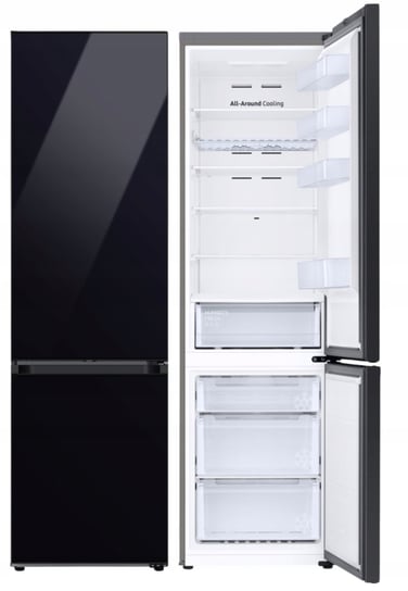 Lodówka Samsung Bespoke RB38C6B2E22 Wi-Fi 2,03m 390L SpaceMax Głęboka Czerń Samsung